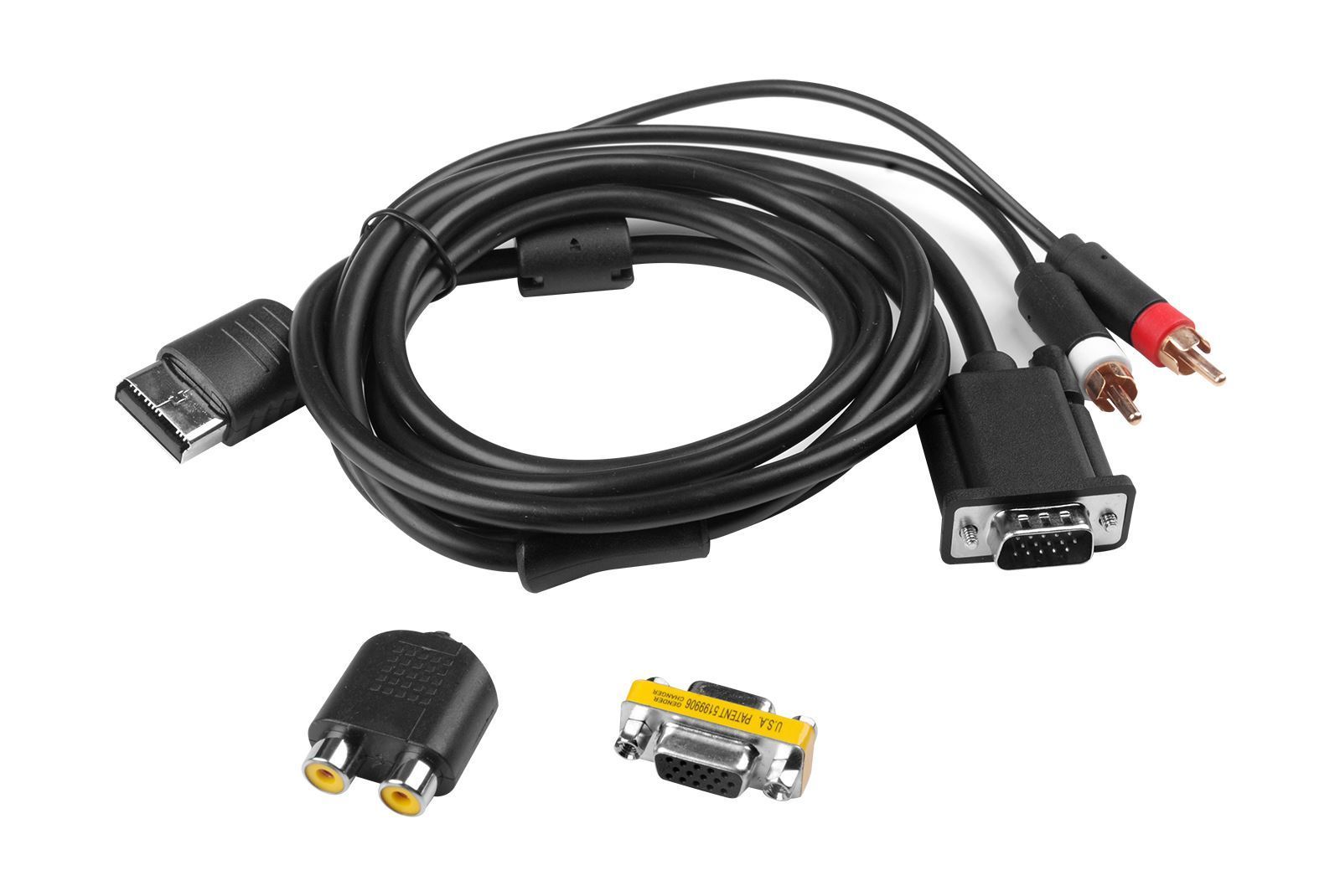 Sega Dreamcast VGA HD RCA Cable Lead Scart + Two Adapters
